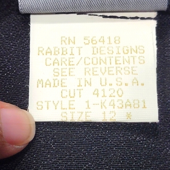 Large or 12 Boho 3/4 Button Down w/Embellished Design Made USA - Picture 5 of 7